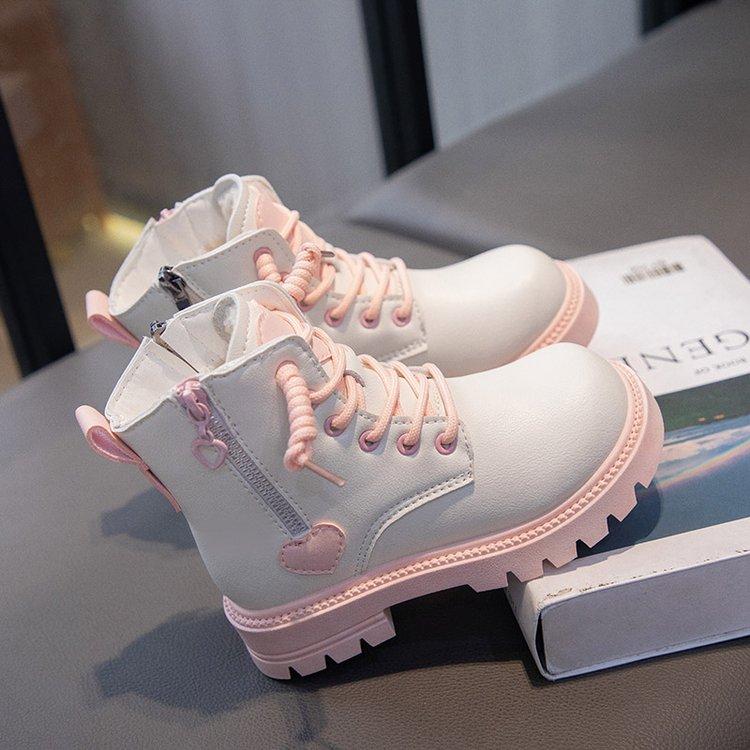 Girls Warm Ankle Boots Fashion Double Zip Kids Beautiful Princess Boots Non-slip Children Performance Catwalk Boots Winter New
