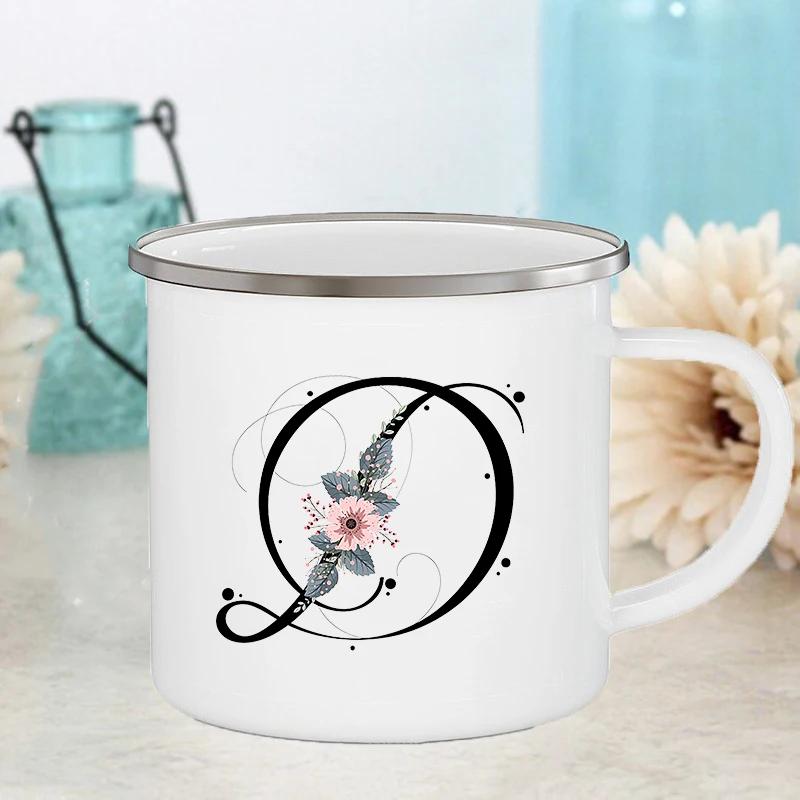 

Кружки с буквами и цветами, Свадебные, Креативные, для кофе, вина, напитков, десертов, молока, сока, Эмалированные кружки с ручкой, Посуда для напитков, Подарки для подружек невесты 360ml