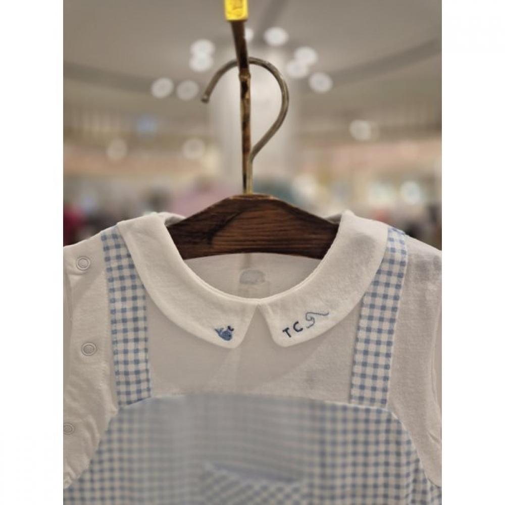 Chocola B Check Suspenders Romper  Ttomow01u 