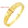 Elegant Dragon & Phoenix Vietnamese Sand Gold Bracelet: Women's 24k Gold-Plated Ancient Coin Flower Design, Adjustable Push-Pull Copper.