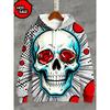 New Skeleton Skull Graphic 3D Print Hoodies For Man Oversized Hooded Sweatshirts Harajuku Tracksuits Pullover Tops Coat Clothing