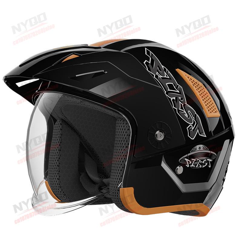 Motorcycle Riding Retro Helmet for Men and Women 3/4 Helmet Four Season Half Winter Cold Resistant and Warm Safety Helmet