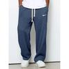 Mens Loose Waffle Knit Wide Leg Jogger Pants Casual Stretch Trousers Daily Wear