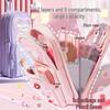 Three-Layer Large-Capacity Cartoon Pencil Case for Primary School Girls - Cute and Simple Design