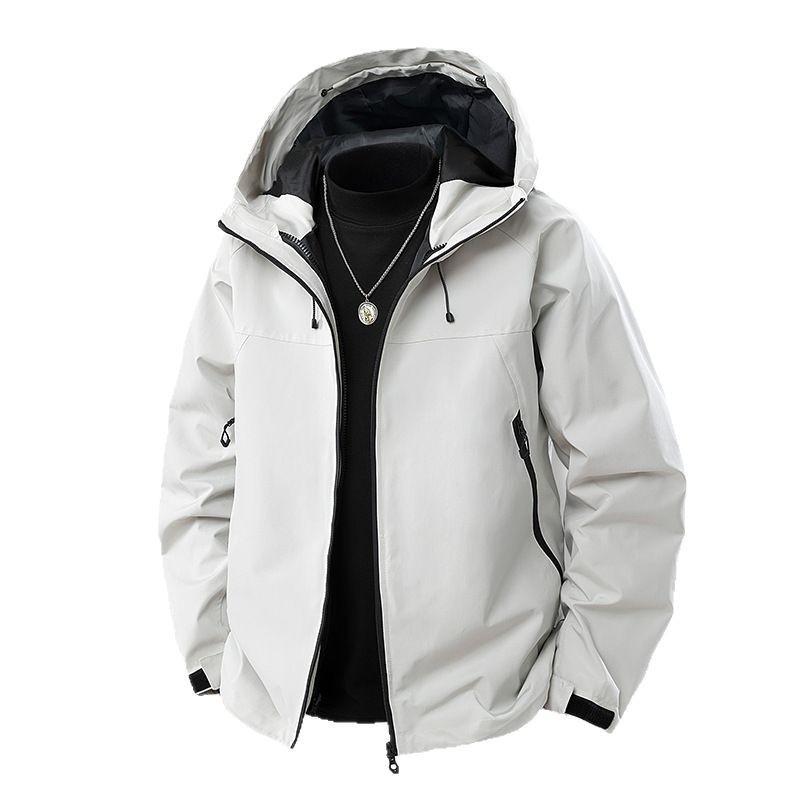 Lightweight Windproof Waterproof Hiking Jacket Men Women Outdoor Sport Coat With Hood Color Block Design