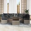 Canapé de Jardin 8 Pièces avec Coussins Gris Rotin Synthétique, Canapé de Jardin 2 Places avec Rangement et Coussins Gris 3357512