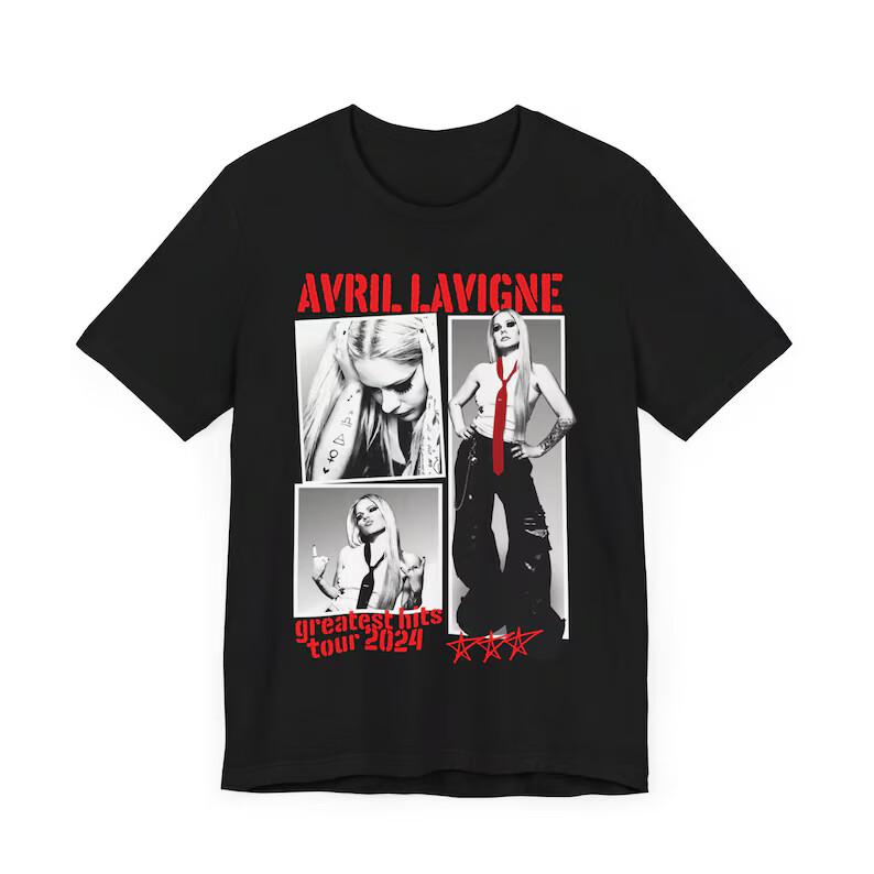 Avril Lavigne T-Shirt Avril Lavigne Greatest Hits Tour 2024 T-Shirt Unisex T-Shirt XXXL