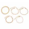 5-Piece CCB Cross Chain Bracelet Suit Fashion Trendy Simplicity Fashion Girl Twin Hand Jewelry Hipster