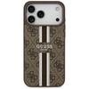 Coque Guess 4G Rayures Imprimées MagSafe pour iPhone 17 Pro Max marron