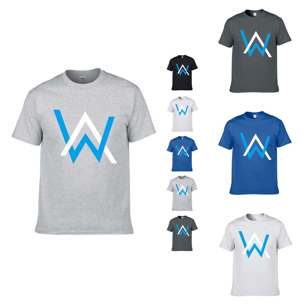 Luxurious Alan Walker Faded Cotton T-shirt With Classic O-neck For Men In Every Season