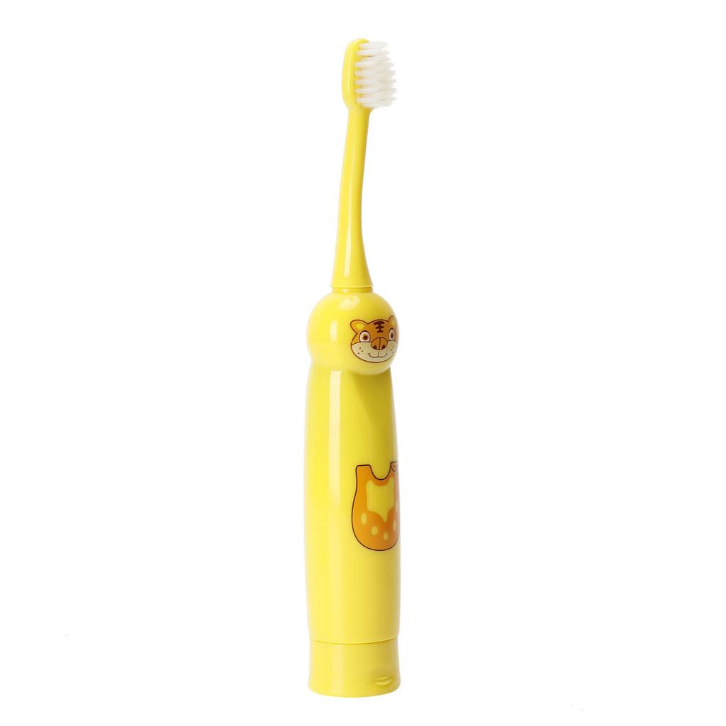 Children Electric Toothbrush Cartoon Pattern Waterproof Teeth Cleaning Brush Gift for KidsYellow