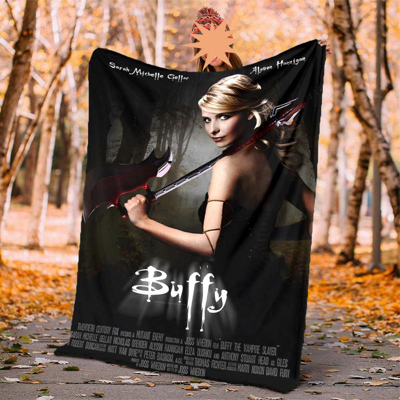 Buffy Flannel Blanket Soft Warm All-Season Throw, Design for Camping, Car Travel, Hiking Sofa, Bed, Office Perfect Gift for Parties