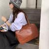 Student clothing book large-capacity bag women's 2024 new Korean ins retro niche one-shoulder portable tote bag