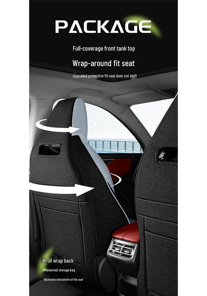 Breathable Fabric Car Seat Covers for Changan CS55/CS55PLUS, Fully Wrapped in Cotton and Linen.