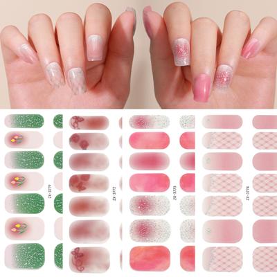 1 Sheet Full Wraps Nail Decals Nail Polish Strips Stickers DIY Glitter Nail Adhesive Nail Art Sticker for Women Girls