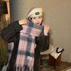 Everyone has one~ Grandma Chen's new ins Korean version of plaid fringed scarf, women's autumn and winter warm fashion versatile scarf