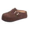 [Youshilai] Retro Thick-soled Versatile One-pedal Women's 2025 Spring New Fashion Ugly and Cute Casual Half Slippers