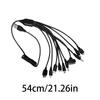 Multifunctional 10 In 1 USB Charging Cable Spring Coiled Data Sync Cord Wire for Multiple Devices Portable 54cm Length