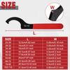 SPEEDWOX Hook Wrench Hook Pin Coilover Spanner Automotive Hand Tool with Storage Pouch 9-Piece Set, Wrench, C-Shaped Wrench, Universal, Non-Slip,