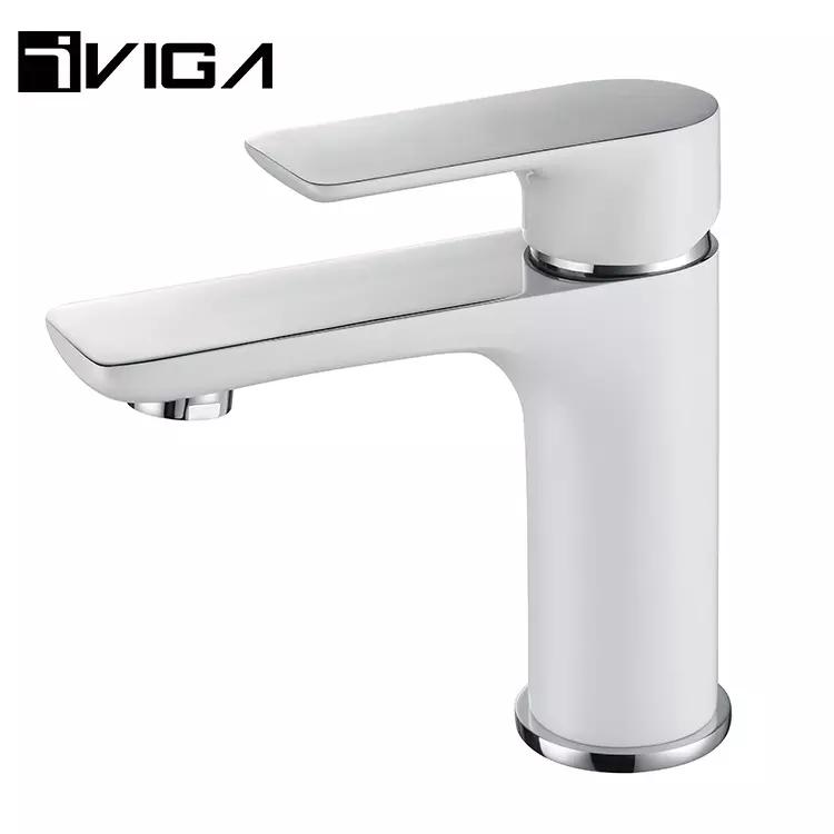 Modern Single-Handle Hand Washing Faucet Single-Hole Basin Faucet with Brass Ceramic Valve Core