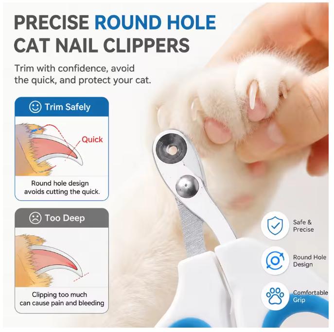 7 in 1 Pet Grooming Tools Kit for Cats Dogs Deshedding Brush Slicker Comb Nail Clippers Finger Toothbrush Pet Care Grooming Set