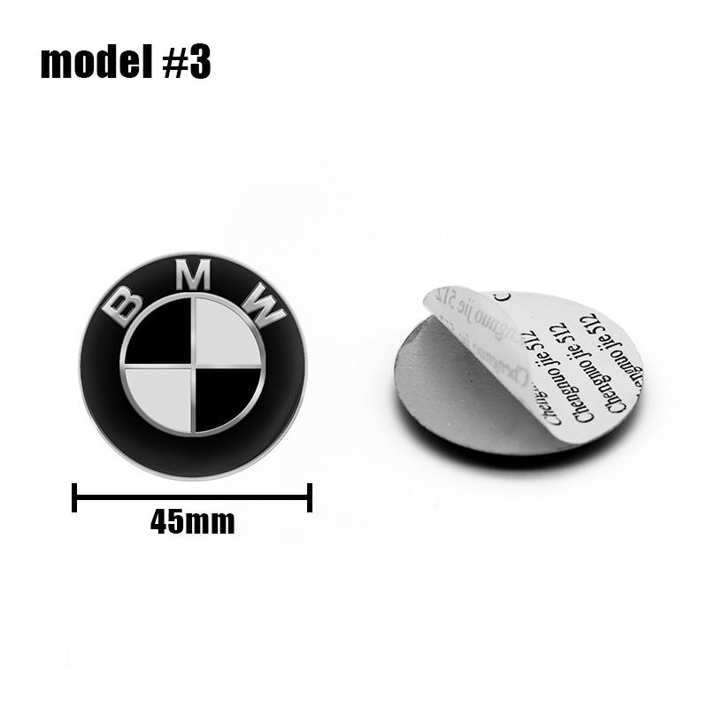 1 Stück 45mm 47mm Auto Lenkrad Dekoration Abzeichen Aufkleber Logo Zubehör Für BMW E46 E90 E60 F30 F10 E39 E36 F20 E87 E90 E70