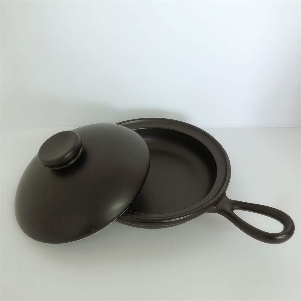 Fried Egg Pan with and Direct Heat Made in Japan Lid, Ceramic, Black, Microwave, Oven, Safe,