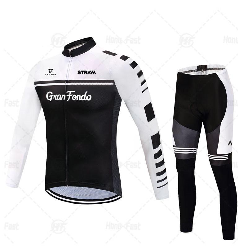 Mens Cycling Jersey Bib Shorts Set Quick Dry Breathable Bike Wear Road MTB