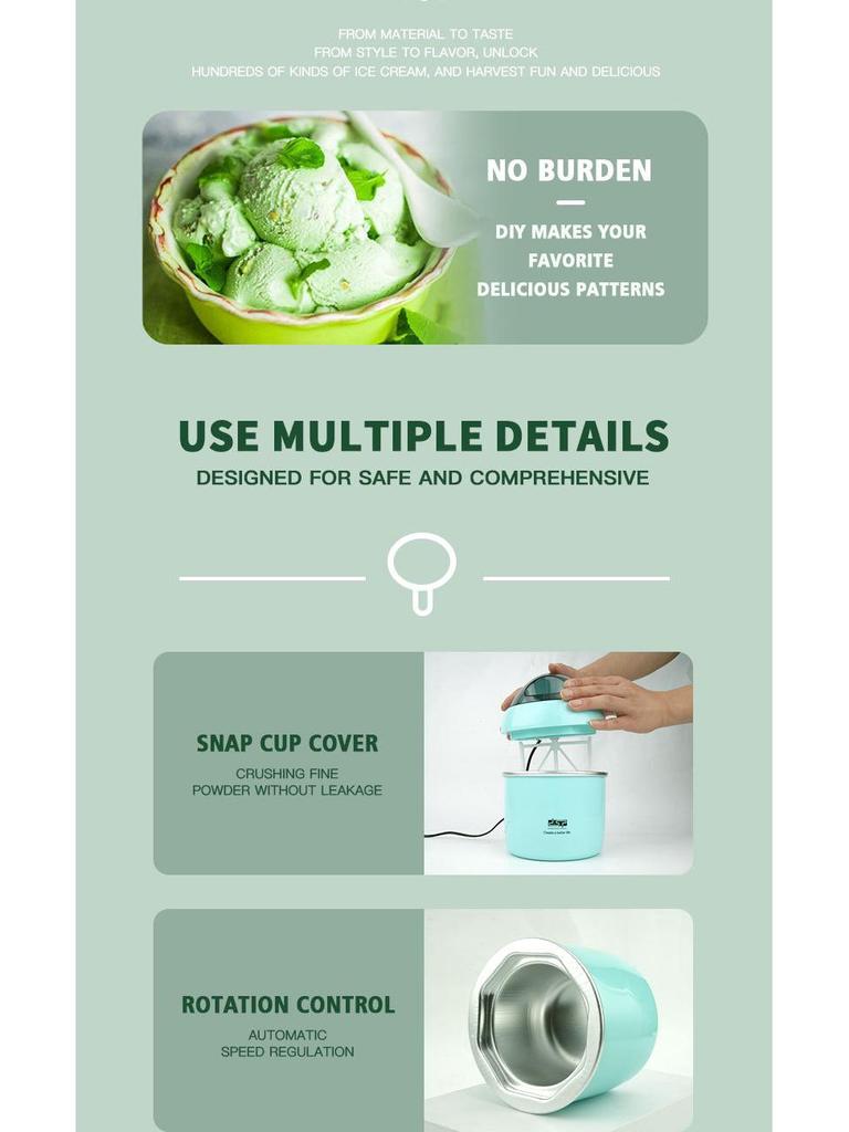 Dansong Multifunktionaler Joghurt- und Eisbereiter für Zuhause und Studentenwohnheime