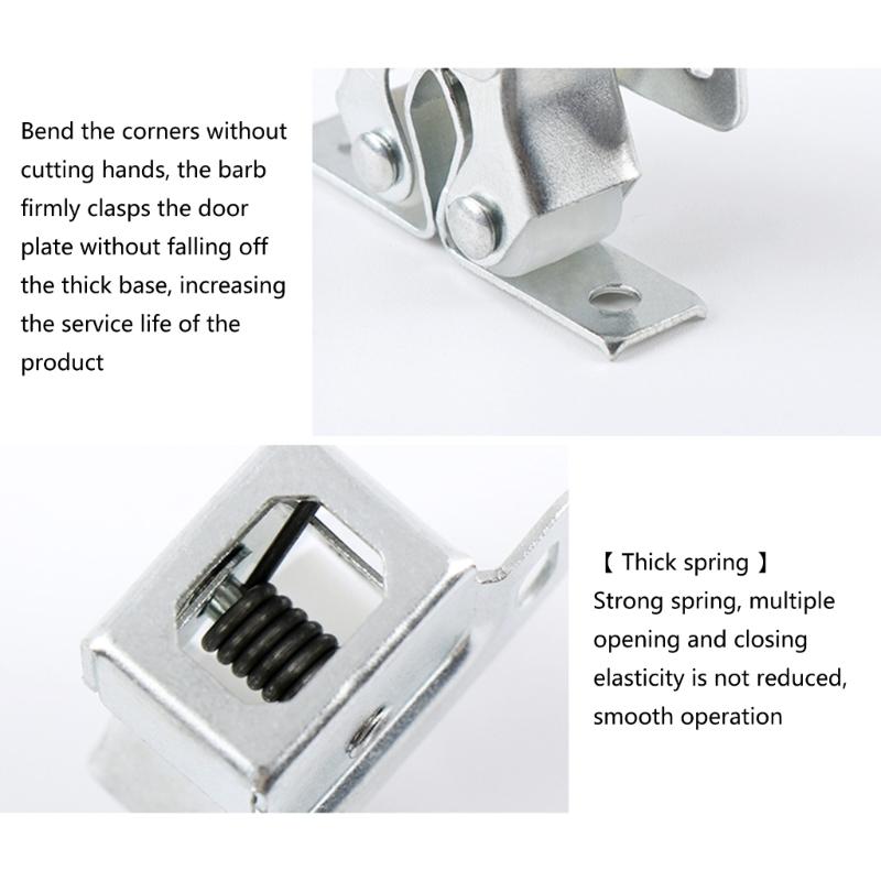5pcs Zinc Plated Door Buckles Cabinet Door Catches Suitable for Drawers Lockers