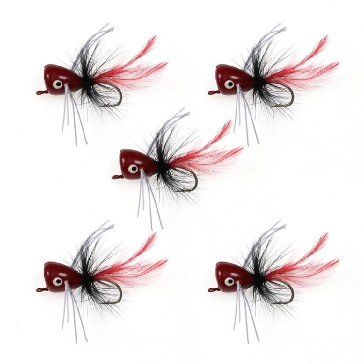 Fly Fishing Popper with Hook Fly Popper Lures for Trout Salmon Artificial Baits Popping Lure Topwater Fishing Lure