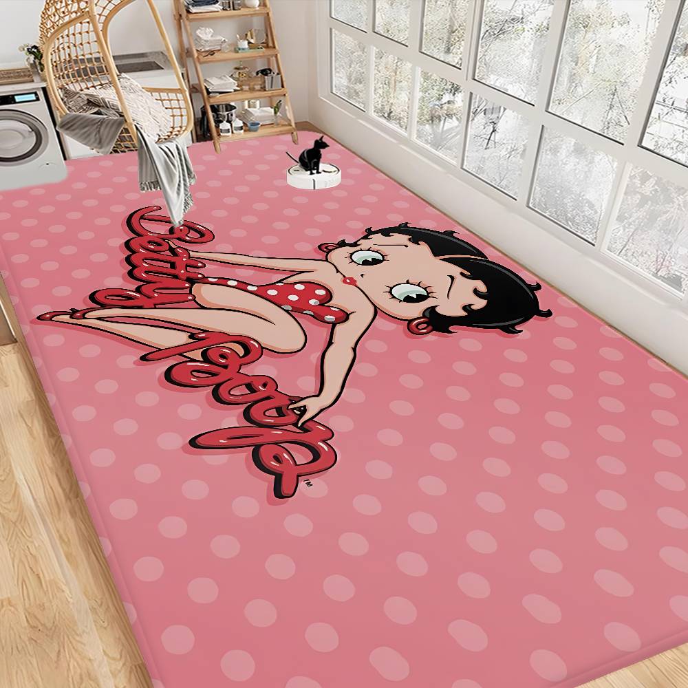 Cute B-Betty Boop Door Mat Nordic Style Bedroom Living Room Doormat Home Balcony Anti-Slip Alfombra