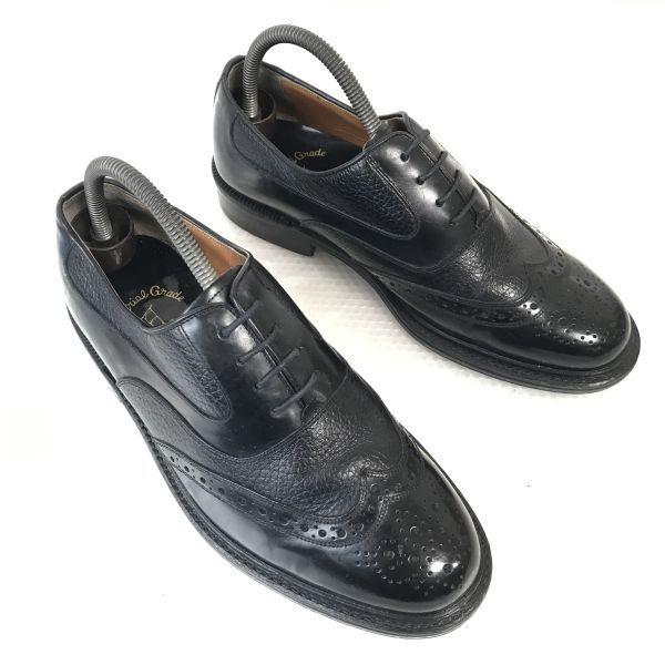 Regal Imperial Grade/Goodyear Welt Leather Wingtip Shoes/25.0EE/Black/Closed Lacing Business Dress Shoes(USED)