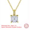 EFFIE QUEEN 1ct /2ct /3ct /4ct Moissanite 100% 925 Silver Pendant Necklace for Women, Men Wedding Party Wearing 2025 Trend MON06