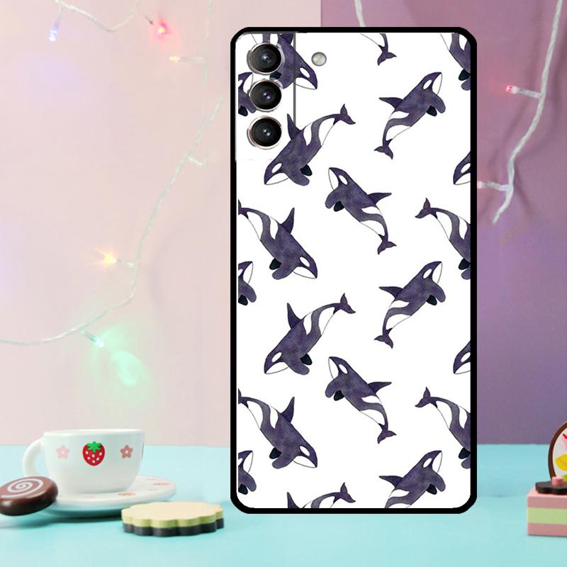 Orcas Whale Phone Case For Samsung Galaxy S25 Ultra S20 S21 S22 S23 S24 Ultra Plus S9 S10 S25 FE Cover