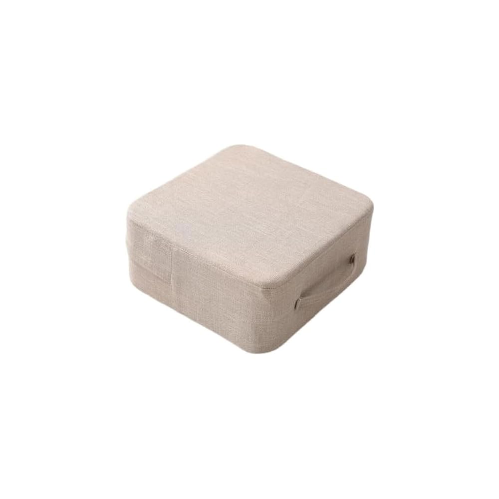 Riuuyyi Cushion Extra Thick Footstool Thick Stool Square High Rebound Floor Mat Hard Mat Handle