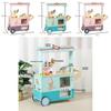 Wooden Ice Cream Shop Playset With Cash Register For Kids Pretend Market Toy