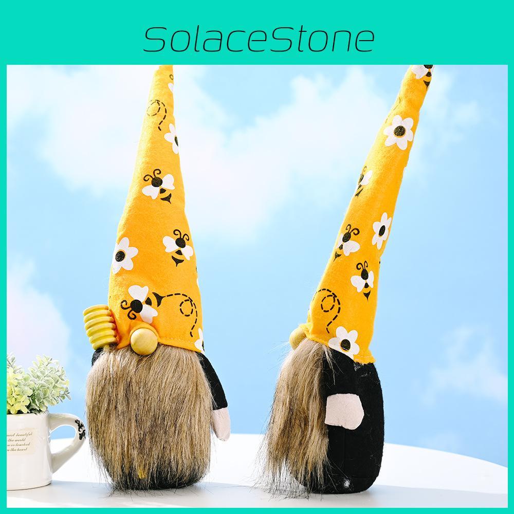 Bee Holiday Plush Doll With Wooden Nose For Christmas Party Decor And Kids Gift