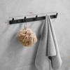 Black space aluminum towel rack, bathroom hardware pendant, bathroom towel storage rack, towel rack, bathroom accessories
