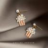 Micro-inlaid zircon personalized designer ice cream-plated 14K earrings, new earrings, jewelry wholesale