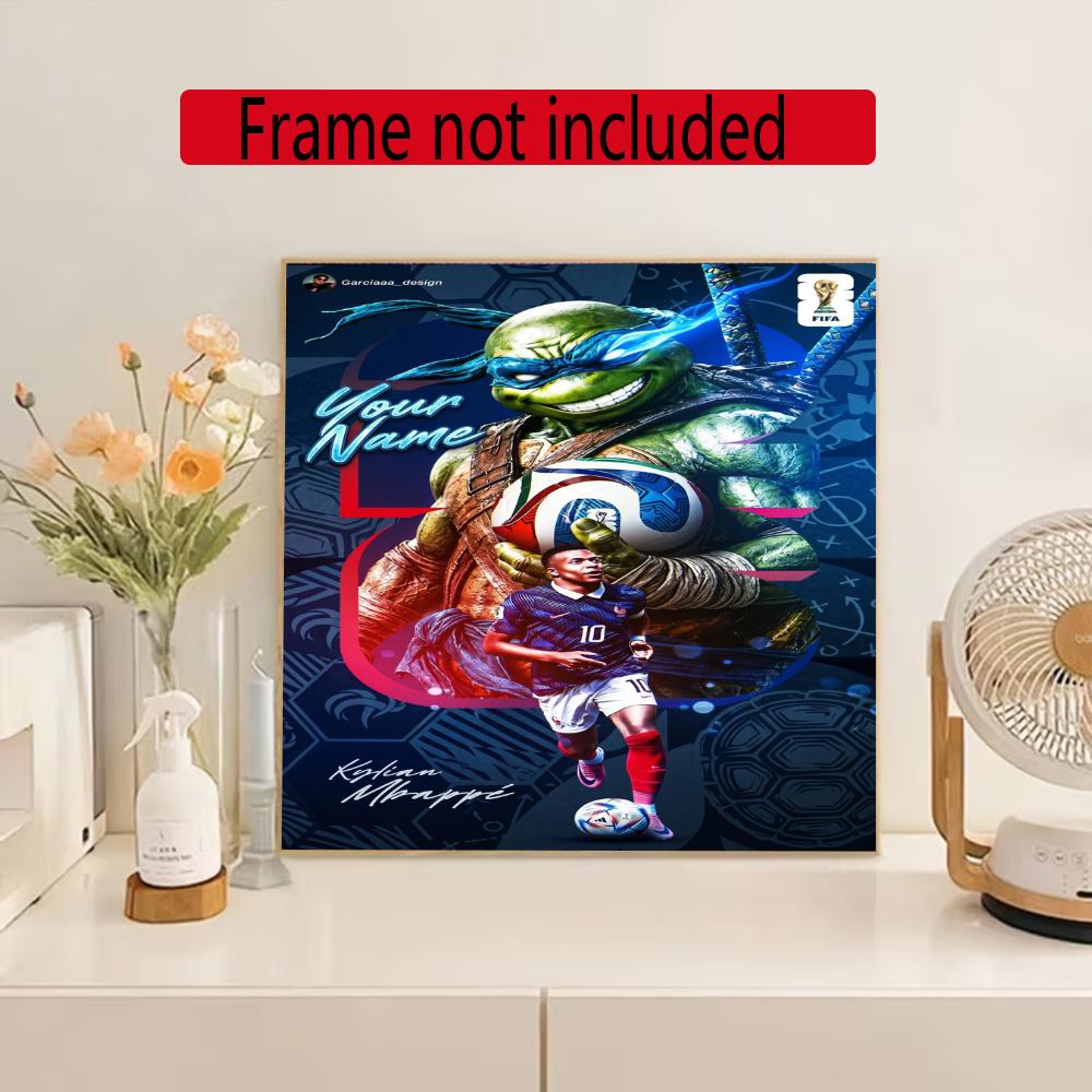 Lamin Yamal Customize Your Name Diamond Painting Round Diamond Rhinestones Mosaic Diamond Embroidery Wall Paintings Rhinestones Gift Frameless