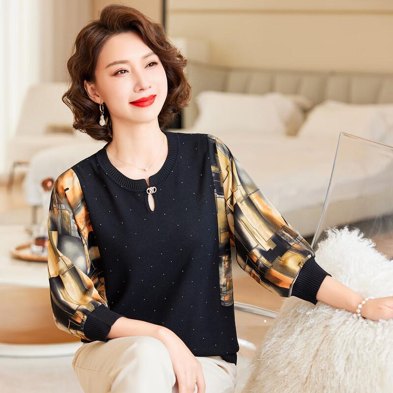 Women s Summer Seven-Sleeve Round Neck T-shirt 2XL