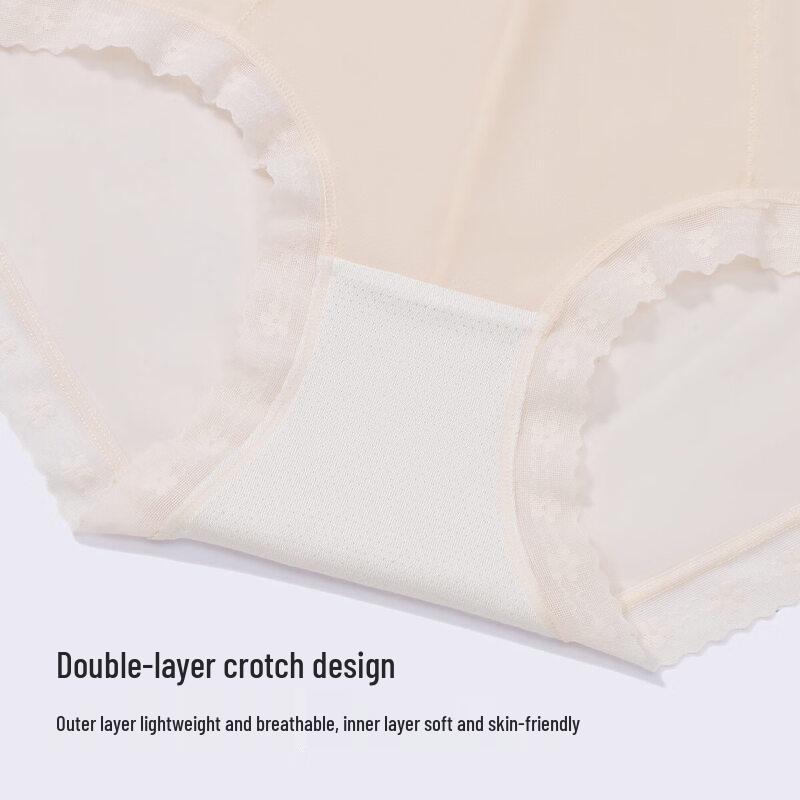 Odifen XKHD16 Damen Mid-Waist Spitze Cool-Touch Slips 3er-Pack