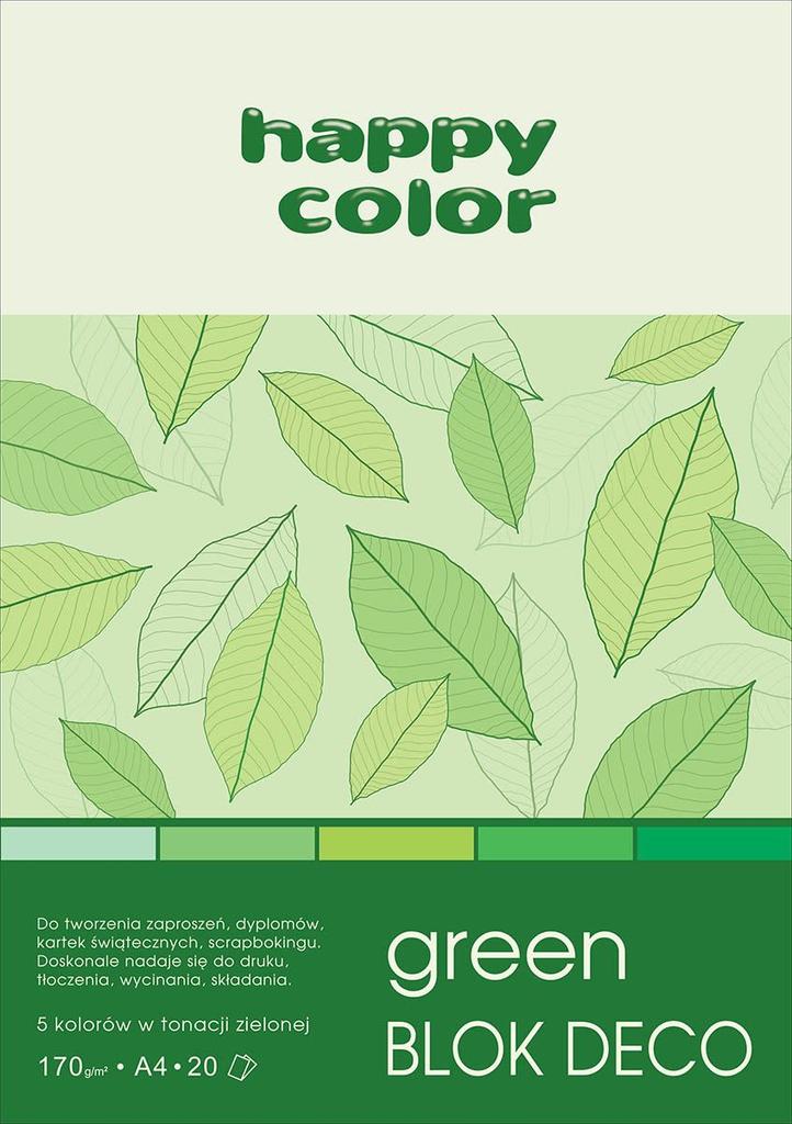 Blok Deco Green A4/20 170G  5 Kolorów 4889 A'5