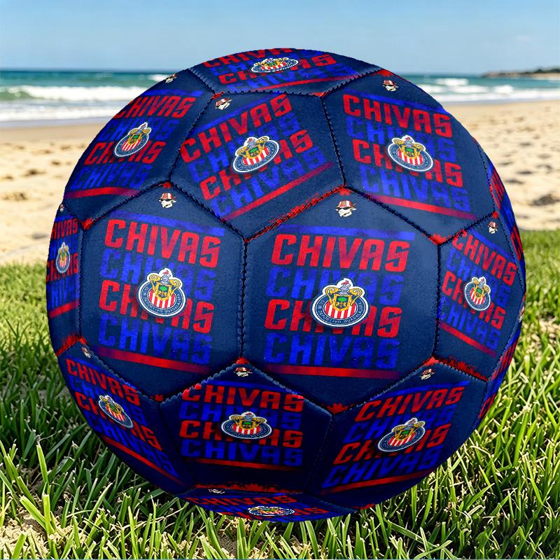 Club Deportivo Guadalajara Print Size 5 Soccer Ball, PU Wear Resistant Football for Match Training and Daily Practice, Birthday Gift for Soccer Fans
