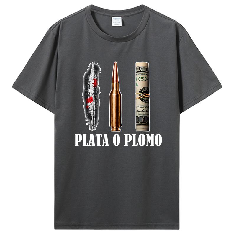 Принт Популярный классический телесериал Druger Plata O Plomo футболка Мужская футболка Пабло Эскобар Серебро или Свинец Футболка EL Patron Топы Футболки 4XL