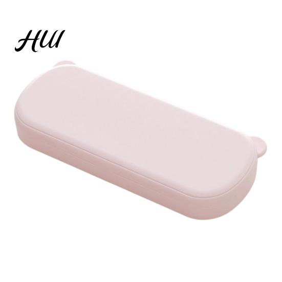 Pencil Storage Box Large Capacity Case with Compartments, Macaron Color Plastic Stationery Box, Portable Student Pen Bag for School Office Home