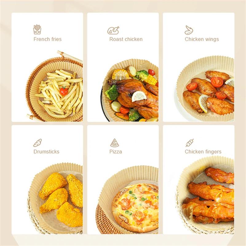 Non-Stick Oil-proof Parchment Mat Air Fryer Disposable Paper Liner for Cooking Microwave Oven Sheets Special Baking BBQ Roasting