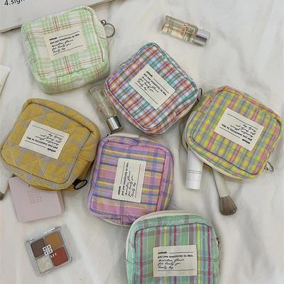 Cute Mini Cosmetic Bag Portable Candy Color Storage Bag Wash Bag Bag