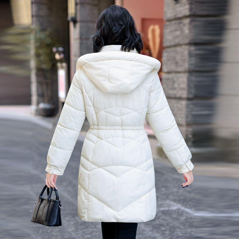 Fashionable, Slimming and Form-fitting Cotton-padded Jacket for Women Winter, Thickened Mid-length Coat